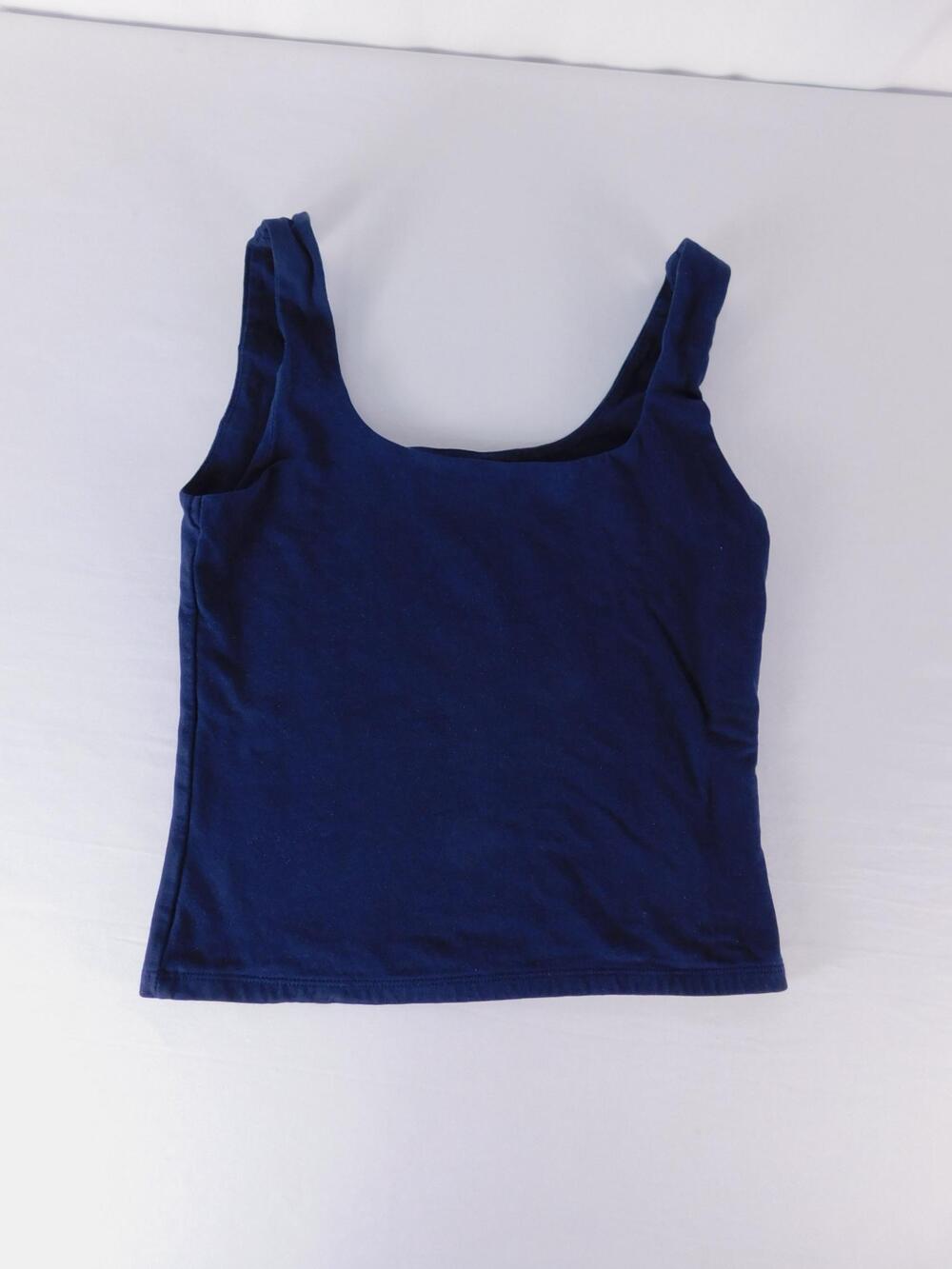 Old Navy Tank Top Womens Medium Blue Scoop Neck Sleeveless Cotton Basic Jersey
